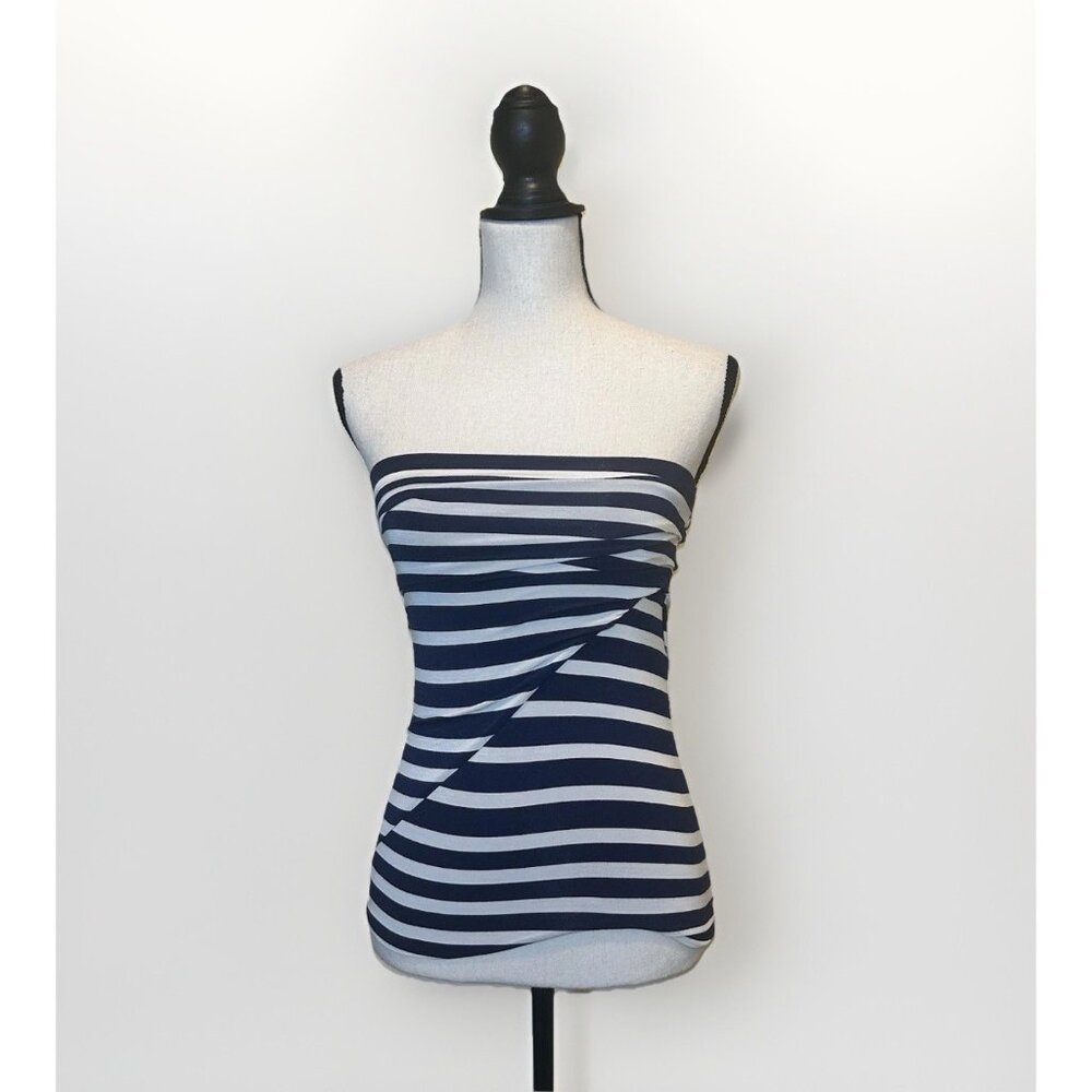 CAbi Top Skirt Women’s XS Navy Blue White Stripe Convertible Tube Top Skirt #789 - Picture 3 of 14